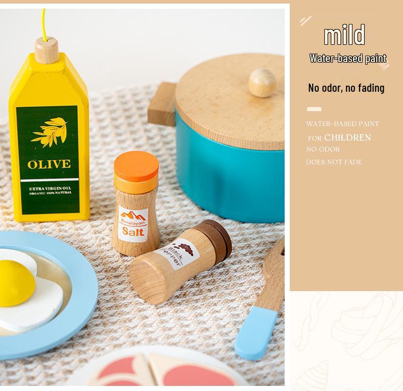 Wooden Mini Kitchen Set for Girls: Educational Role-Playing and Cooking Toy