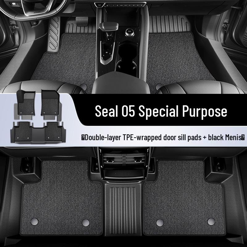 2025 BYD Seal 05DMi Full-Coverage TPE Car Floor Mats, 5-Piece Set.