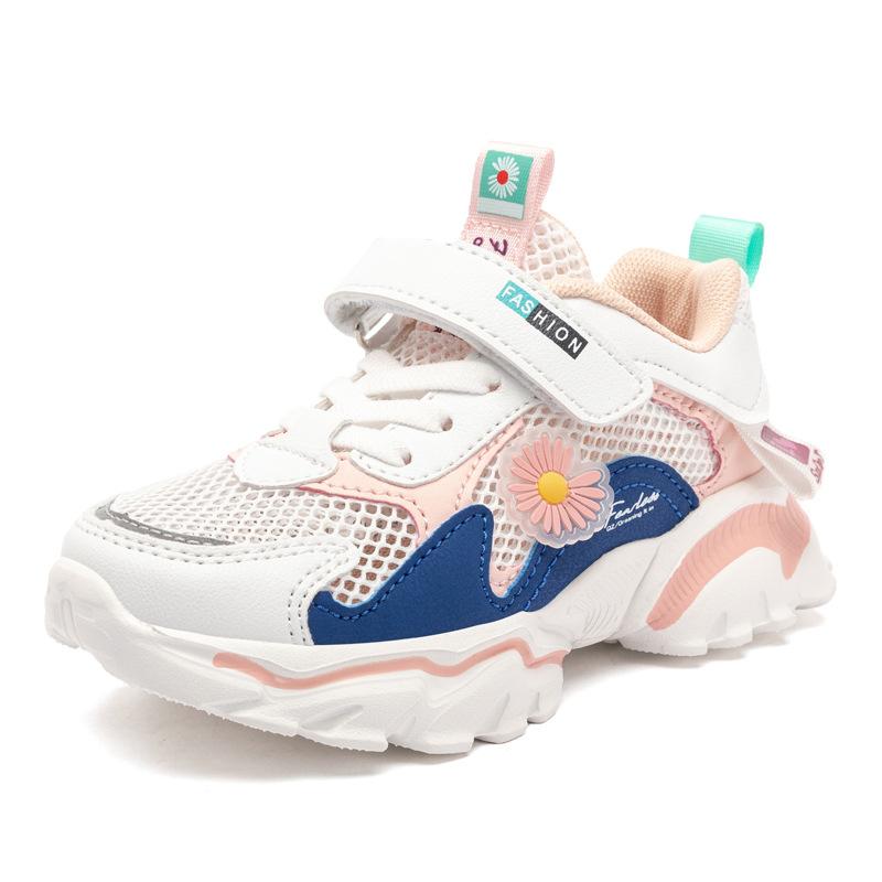 Hobibear/летние модные полые кроссовки с цветочным узором для девочек ...