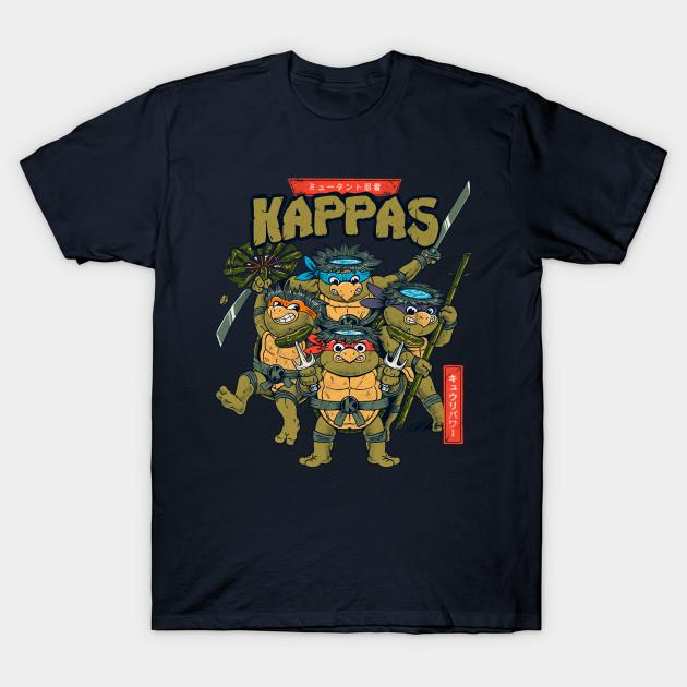 

Men Black Print T-shirt Ninja Kappas No-Cut Transfer Paper Print Cotton Tshirt XL тёмно-синий