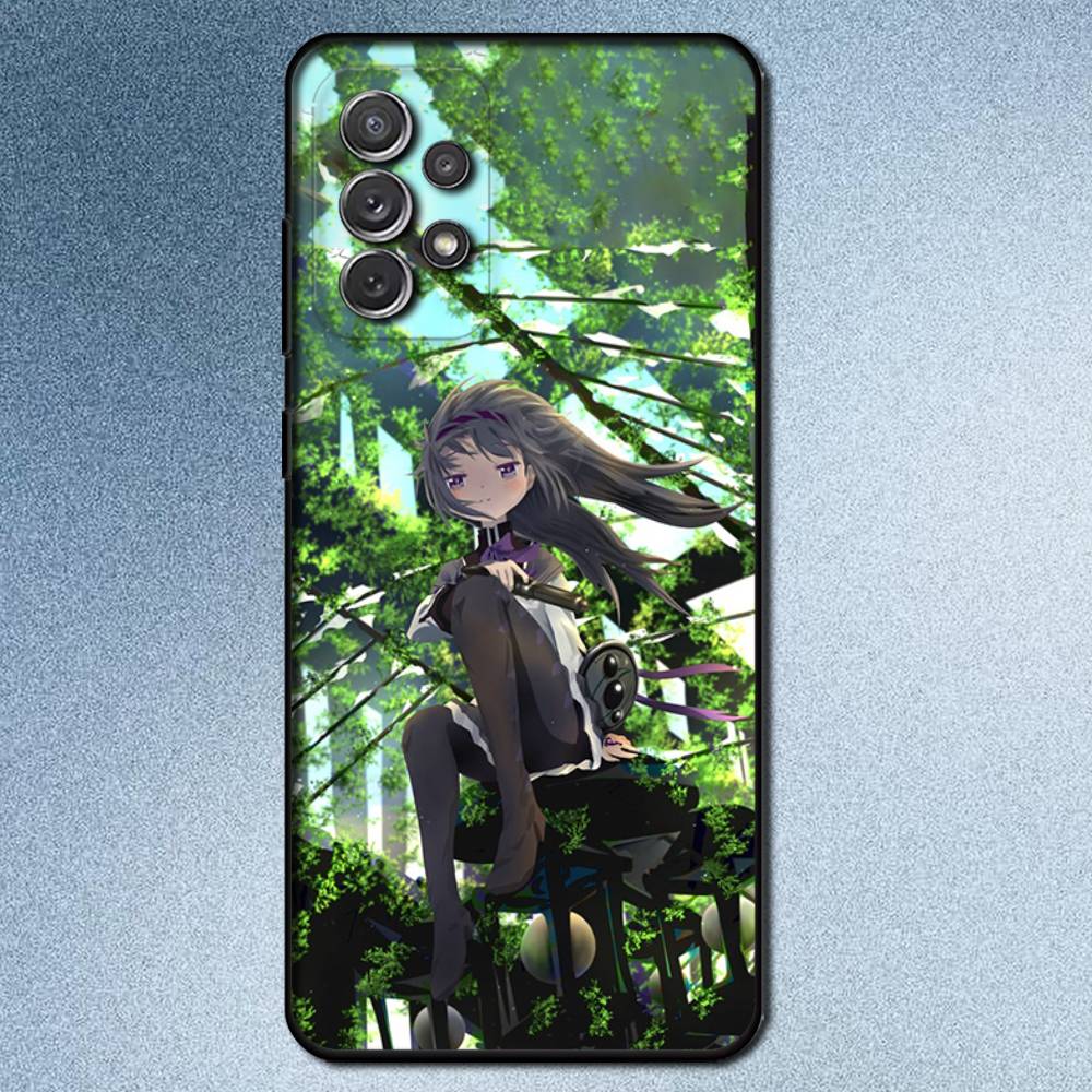 Madoka M-Mahou Shoujo Phone Case For Samsung S25,S24,S21,S22,S23,S30,Ultra,S20,Plus,Fe,Lite,Note,10,9,5G Black Cover