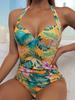 Nyt 2024 Sommer Badetøj Kvinder Én Del Sexet Blomstret Print Strand Outfits Kvinder Smal Pasform Badedragt til Piger Strandtøj Sexede Bikini'er
