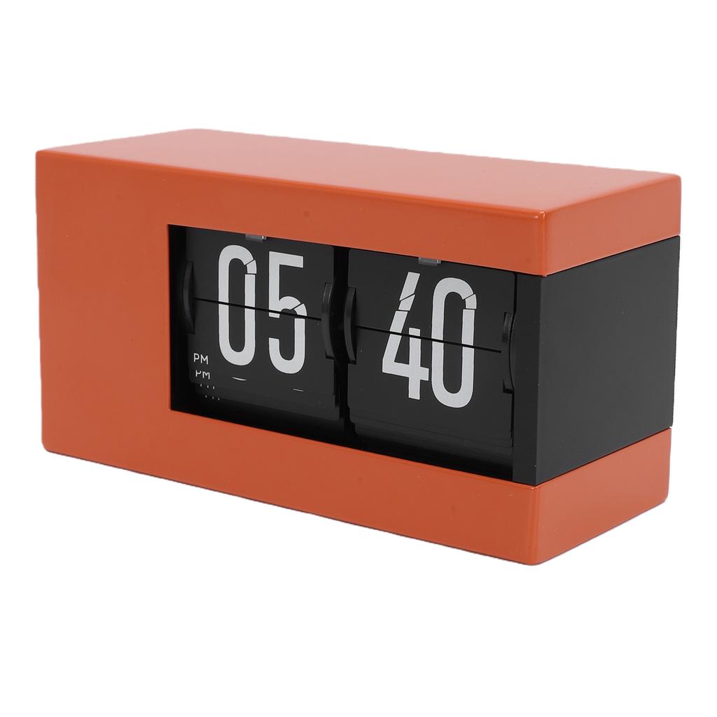 Kalender Klappuhr LED-Anzeige Automatisches Umblättern 12 Stunden AM PM Retro Ewiger Kalender Klappuhr