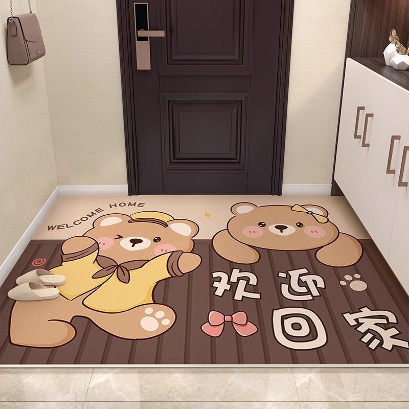 Cartoon-Style Entrance Door Floor Mat For Hallway, Bathroom Water-Absorbing Non-Slip Mat, Home Decoration