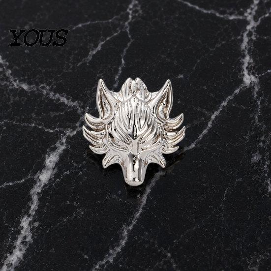 Lapel Badge Brooch Pin, Versatile Animal-Shaped with Electroplated Surface, Lion Metal Design Pin for Business Daily