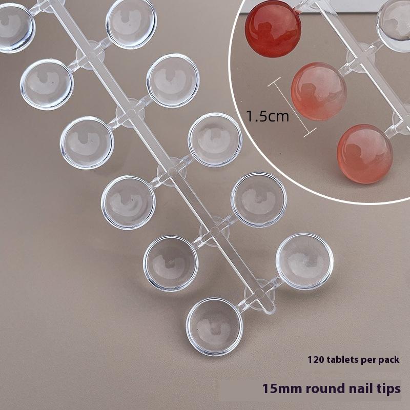 1/1.2/1.5Cm Mini Round Shaped Clear Glass Nail Polish Color Card Nail Art Color Display Tips 240/120Pcs Fake Color Chart Showing