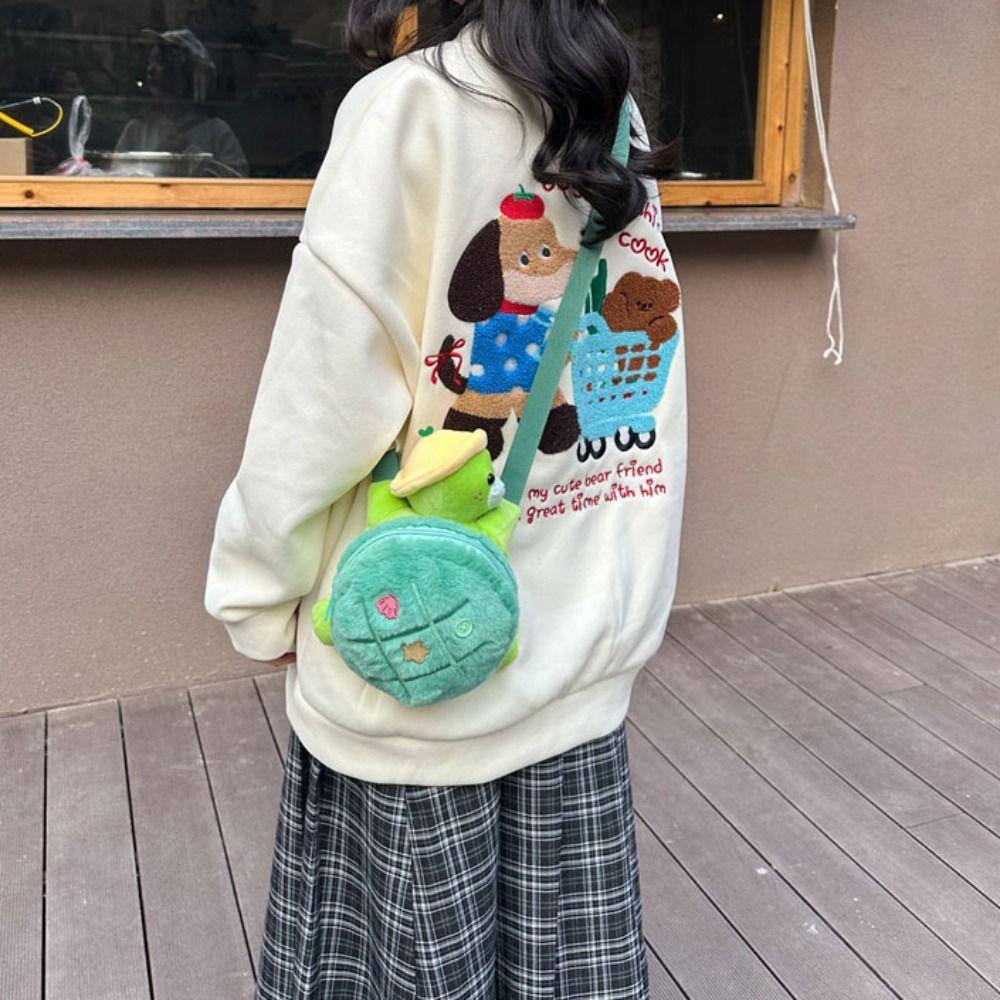 Phone Bag Turtle Doll Shoulder Bag Animals Cartoon Plush Schoolbag Turtle Plush Backpack Students