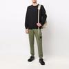 Stone Island Patch Logo Crewneck Sweatshirt Black Men Tops 761561151-V0029