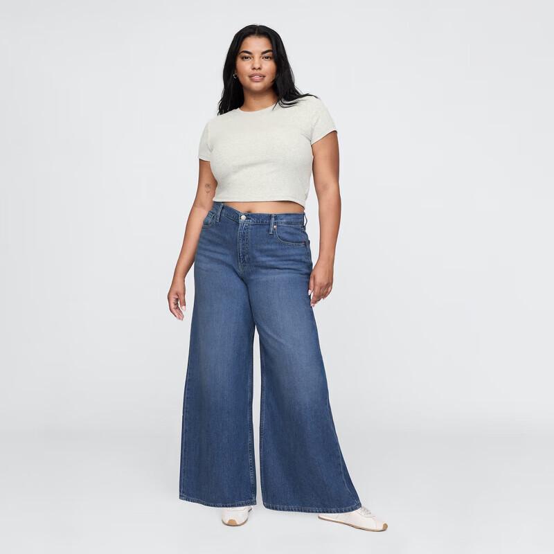 Gap Women's Mid-Rise Loose Wide-Leg Jeans