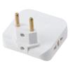 Plastic European Travel Plug Adapter White Ultrathin 180 Rotatable Sockets Copper One To Multiple Plug Converter Electrician