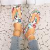 Toe sandals summer refreshing casual color slippers fashion large size car line fashion sandals