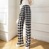 Ice silk wide-leg pants women's summer thin new Chinese ink cool pants high-waisted casual pants trousers women's clothing
