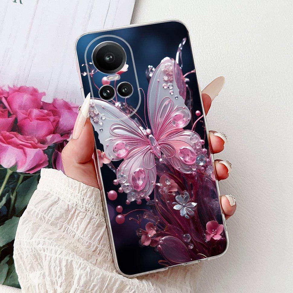 For OPPO Reno10 5G Case CPH2531 Luxury Cat Cartoon Cover Clear Silicone Soft TPU Phone Case For OPPO Reno 10 Reno10 Back Covers