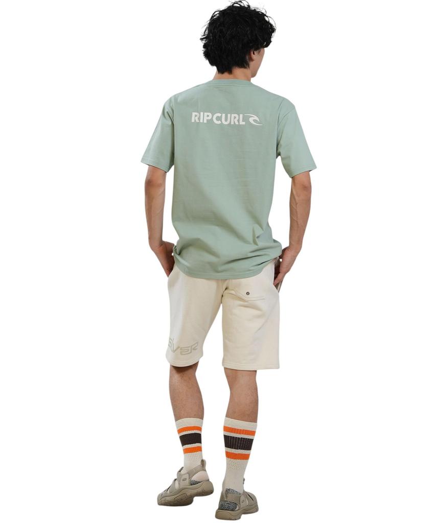 [Rip Curl] Short-Sleeve Printed T-Shirt (Brand Logo) Men's RCM6S-2107 ICE GREEN L