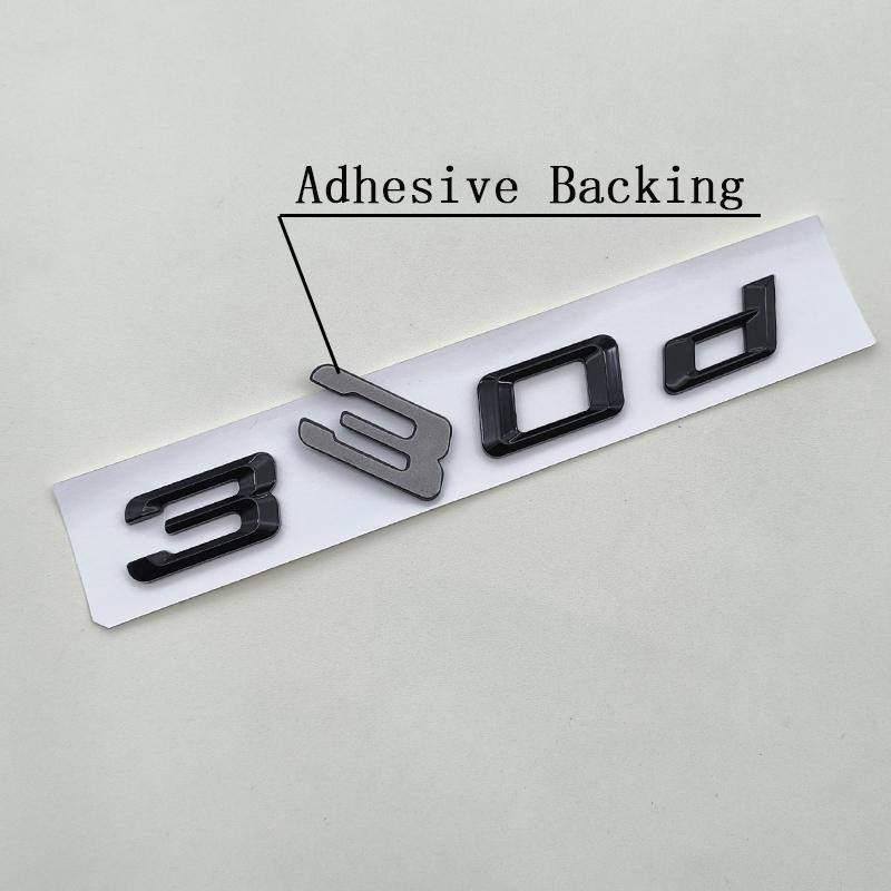 3D ABS Chrome Black Car Letters Logo 320d Sticker Rear Trunk Badge Emblem Decals For BMW 320d 330d E90 F30 G20 Accessories