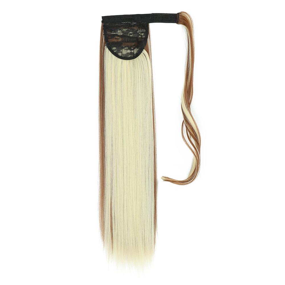 MISS WIG Women's Silky Straight Synthetic Clip In Drawstring Ponytail Hairpieces for Women Hair Extension