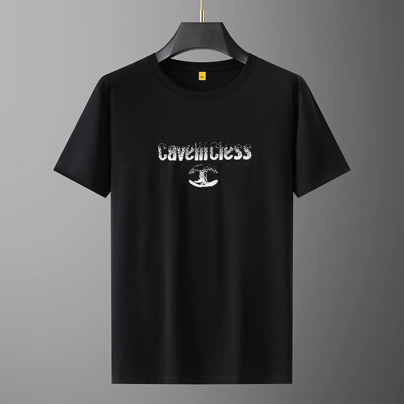 

Men s Plus Size Silk Blend Round Neck Short Sleeve T-Shirt 7XL