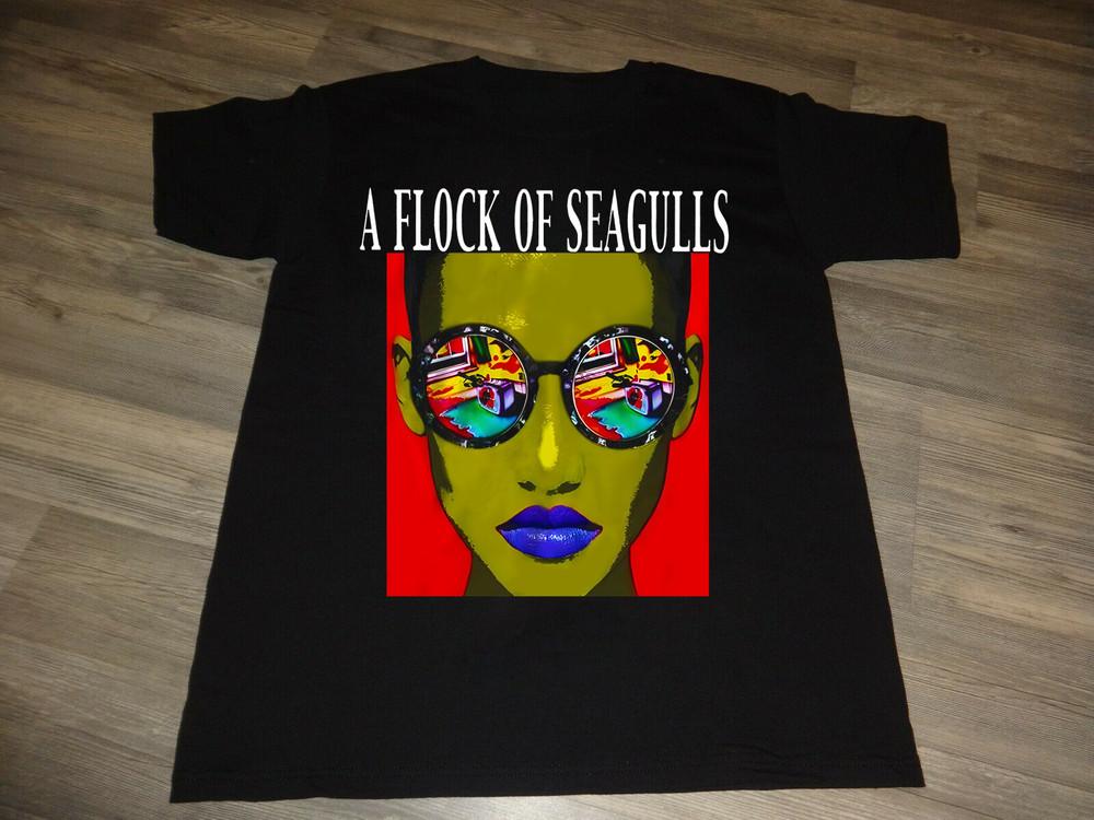 

A Flock Of Seagulls T Shirt s-5XL concert short sleeve Black Unisex T-Shirt XXL