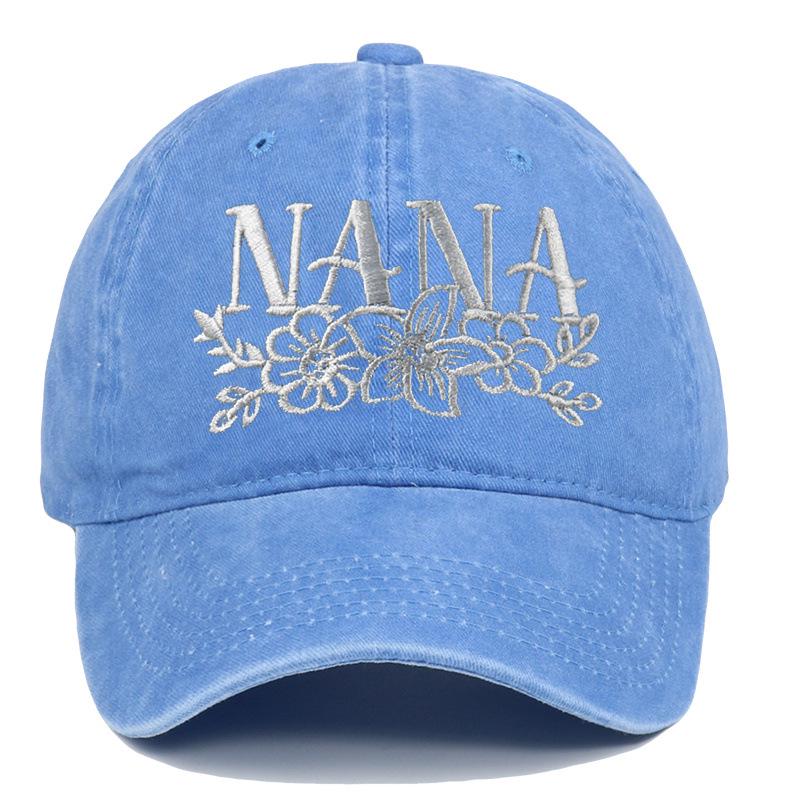 Nana Embroidered Washed Baseball Cap: Versatile, Stylish, Adjustable Sun Protection Dad Hat