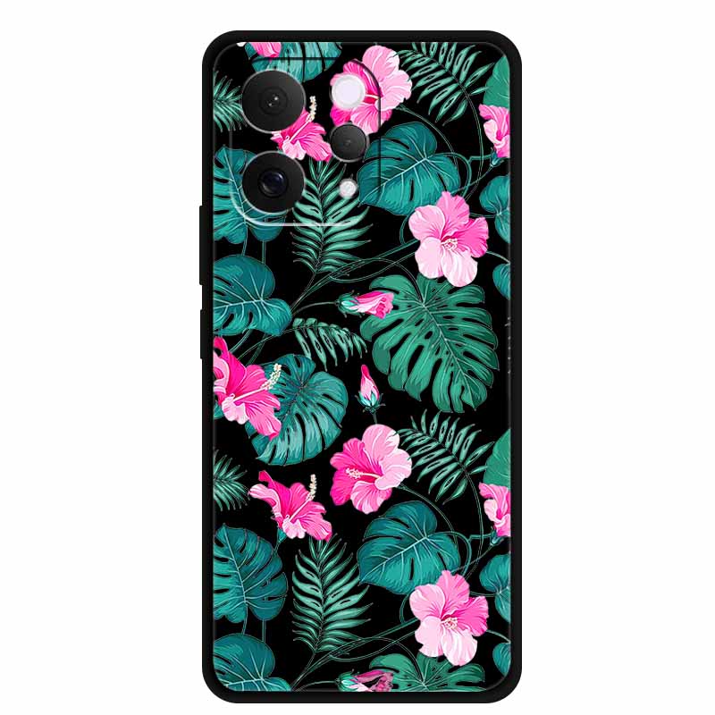 Coque For Vivo S50 V2528A Case 6.59" Black Silicone Case Cartoon Cat Shockproof Soft Back Cover For Vivo S50 5G 2025 Phone Case