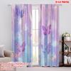 2D Flat Printing 2pcs Drapes Butterfly 00 Durable Polyester,Without Electricity Family Party Applies To Holiday Portraits and