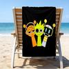 proof beach towel with a Sprunki Game1 pattern - soft,absorbent,quick-drying,machine washable - perfect for swimming,camping,bathing