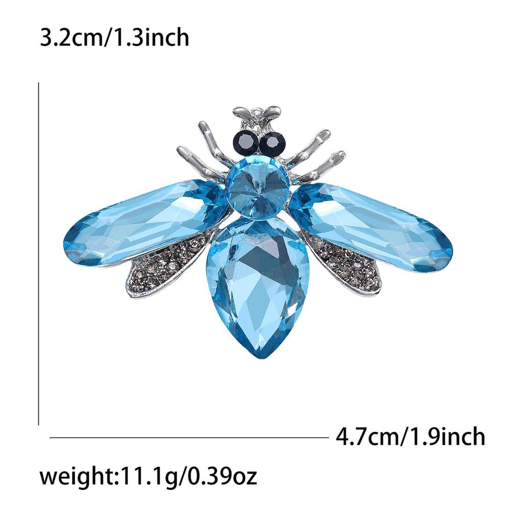Korean Crystal Bee Brooch: Cute Insect Lapel Pin & Fashion Accessory