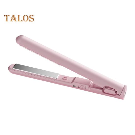 USB Mini Curling Iron 2-In-1 Dual Purpose Curling Wand Flat Iron Hair Straightener Curler Fast Heating Portable Travel Women Short Long Hair Styling