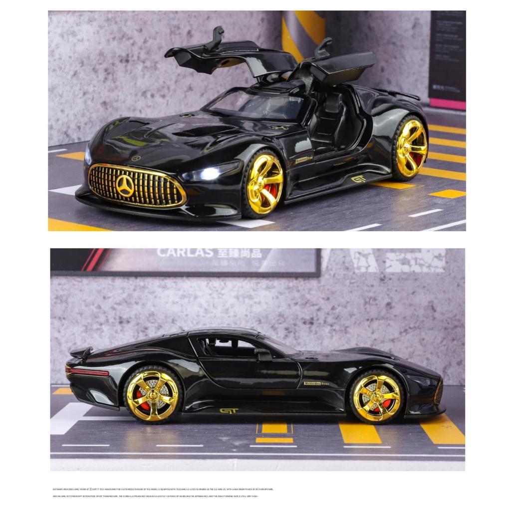 1/32 Scale Benz AMG Vision GT Supercar Alloy Diecast Car Model Sound and Light Classic Hobby Collectibles Gifts for Boyfriend
