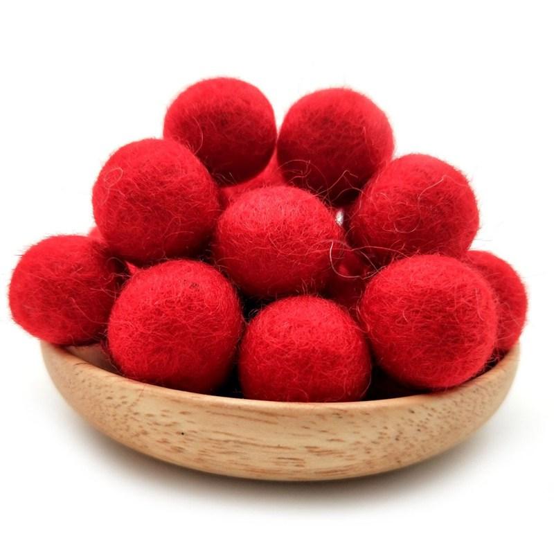 Wool Felt Ball DIY Pompons 10PC Earrings Accessories Colored Fur Ball Handmade Christmas Woolen Yarn Ball 1.5cm