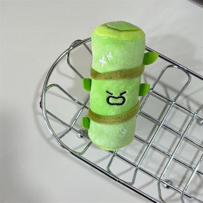 Cartoon Schattig Grappig Boos Bamboe Pluche Pop Gevuld Speelgoed Sleutelhanger Hanger Rugzak Bedeltje Tas Hangend Ornament Kind Lappenpop Meisje Cadeau