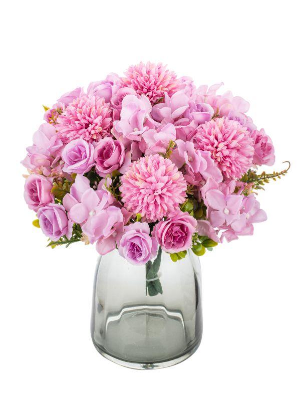 Seidenrose Chrysantheme Brautstrauß Künstliche Blumen Hochzeit Outdoor Garten Heim Zimmerdeko Kranz DIY Geschenk Accessoire Günstig