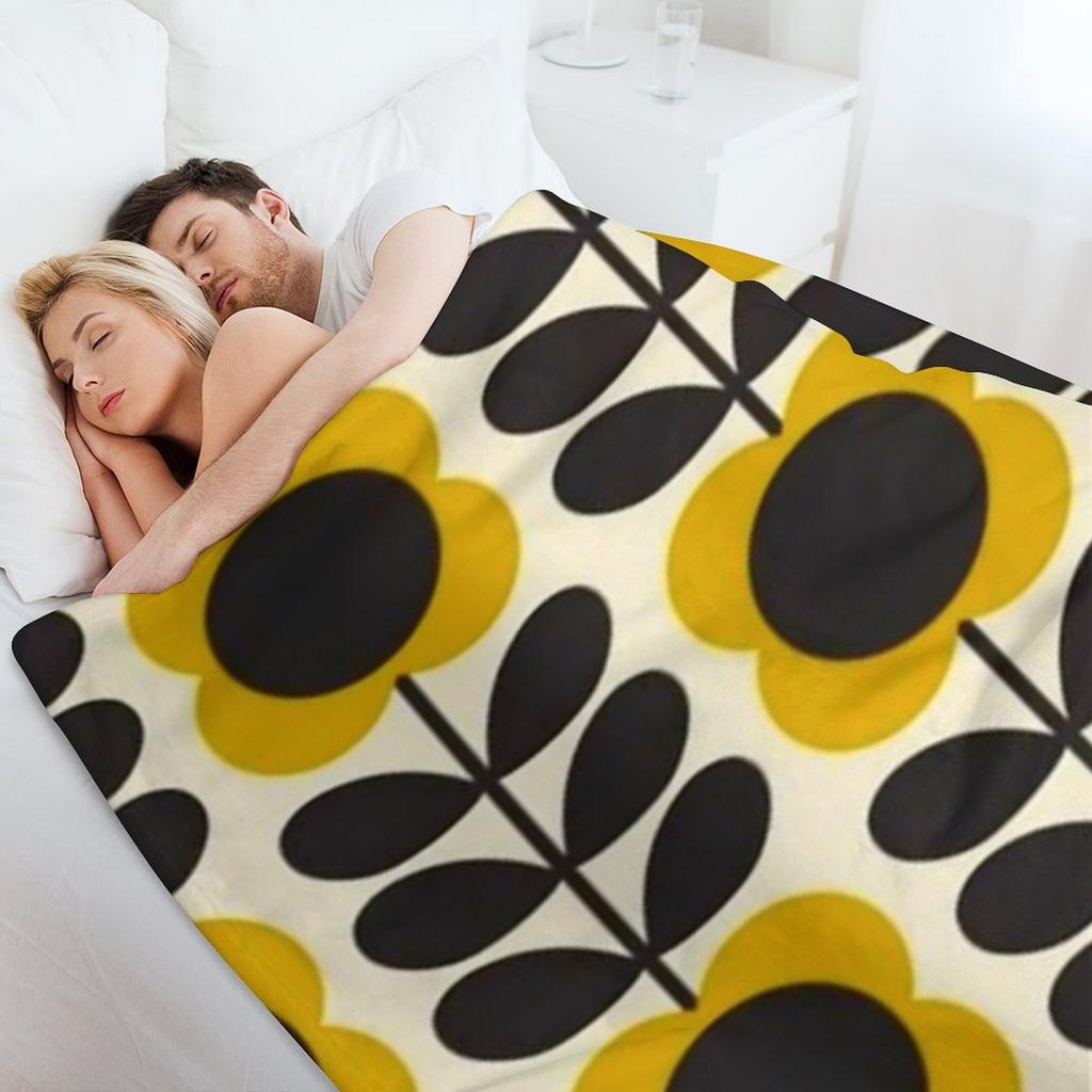 Orla Kiely Multi Stem Flowers,kiely Pattern,orla Kiely Design Throw Blanket Shaggy For Decorative Sofa Halloween Thin Blankets
