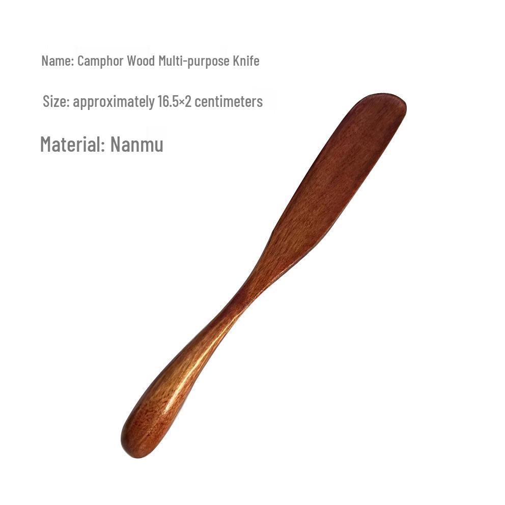 Camphor Wood Multi-Purpose Spoon Set: Coffee, Milk Tea, Honey, Dessert, Soup & Fork for Adults and Children.