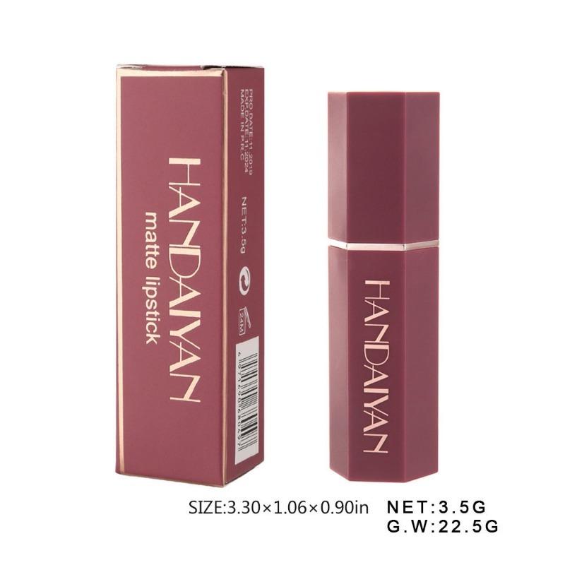 6 Farben erhältlich. Matter Lippenstift, langanhaltender, feuchtigkeitsspendender Lip Rouge-Lippenstift