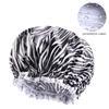 Waterproof Bath Hat Bathroom Shower Hair Cover Women Supplies Shower Cap Adult Shower Bath Bathing Caps Flower Print Elastic Cap