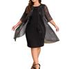 Casual European and American style gold and silver silk shawl shiny dress cheongsam split flat towel female sexy babes