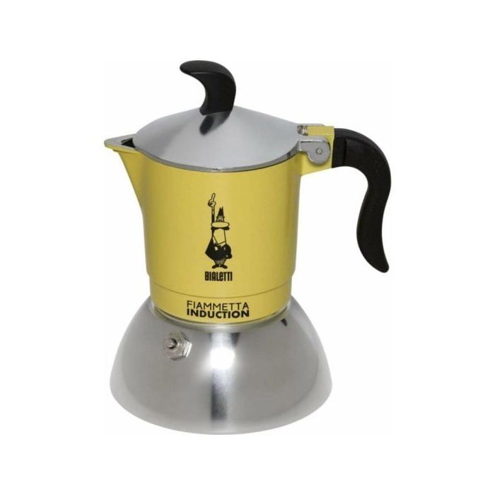 TECHSALES Cafetera Italiana Bialetti 29588 100ml aluminio acero amarilla