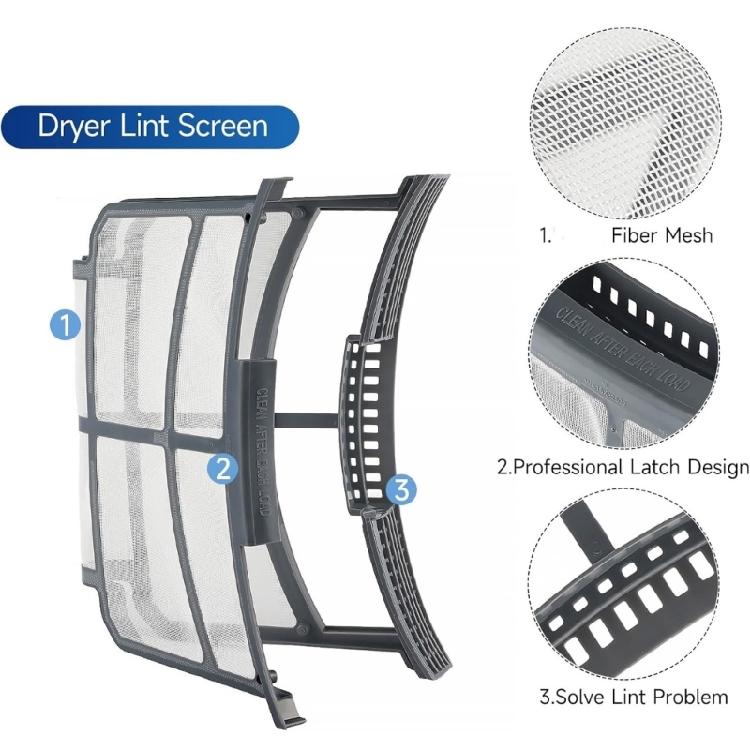 WE16X32537 WE16X29597 AP7205579 Dryer Lint Filter Screen Replacement for GFD55ESMN0DG GFD55ESMN0WW GFD55ESMN1DG