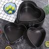 1PC non-stick heart-shaped buckle cake mold, round carbon steel belt buckle cake mold, mousse baking tool, cake baking pan