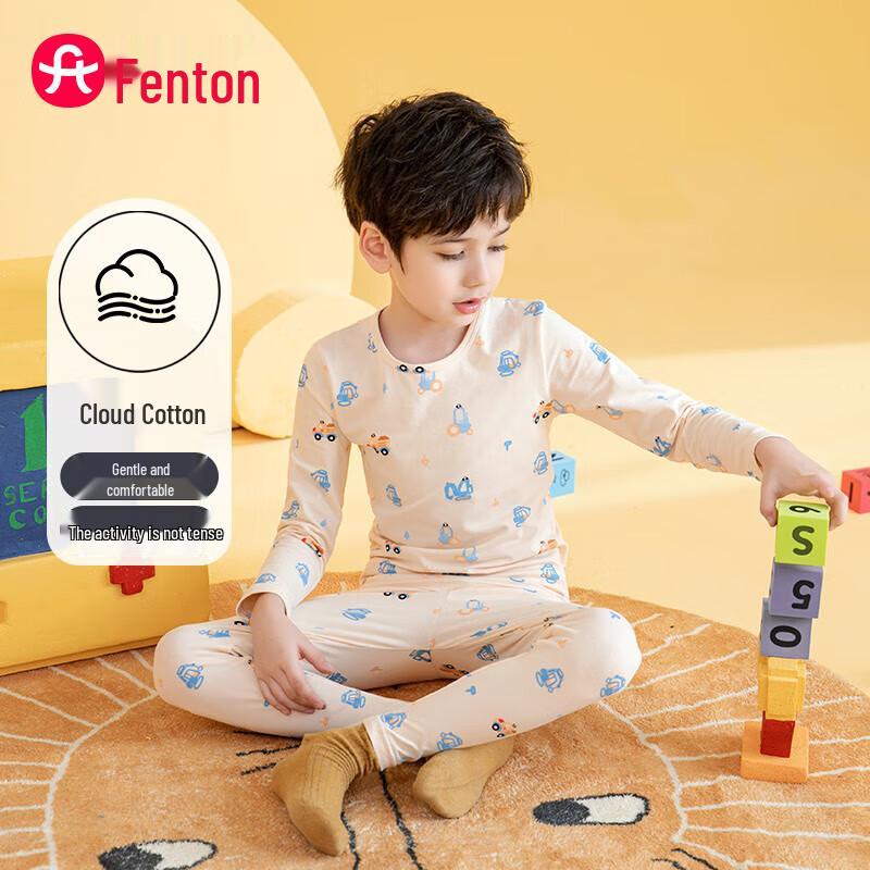 

FenTeng Kids Cartoon Cotton Thermal Underwear Set 140