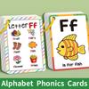 26 Letters English Alphabet Cards 156 Words with Pictures Children's Flashcards Colorful Design A-Z Cards Words Cards Kids Gifts