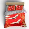 Golden Crane Pattern Decor Set Multiple sizes kid's and adults' bedroom Exquisite 3PC bedding set gift