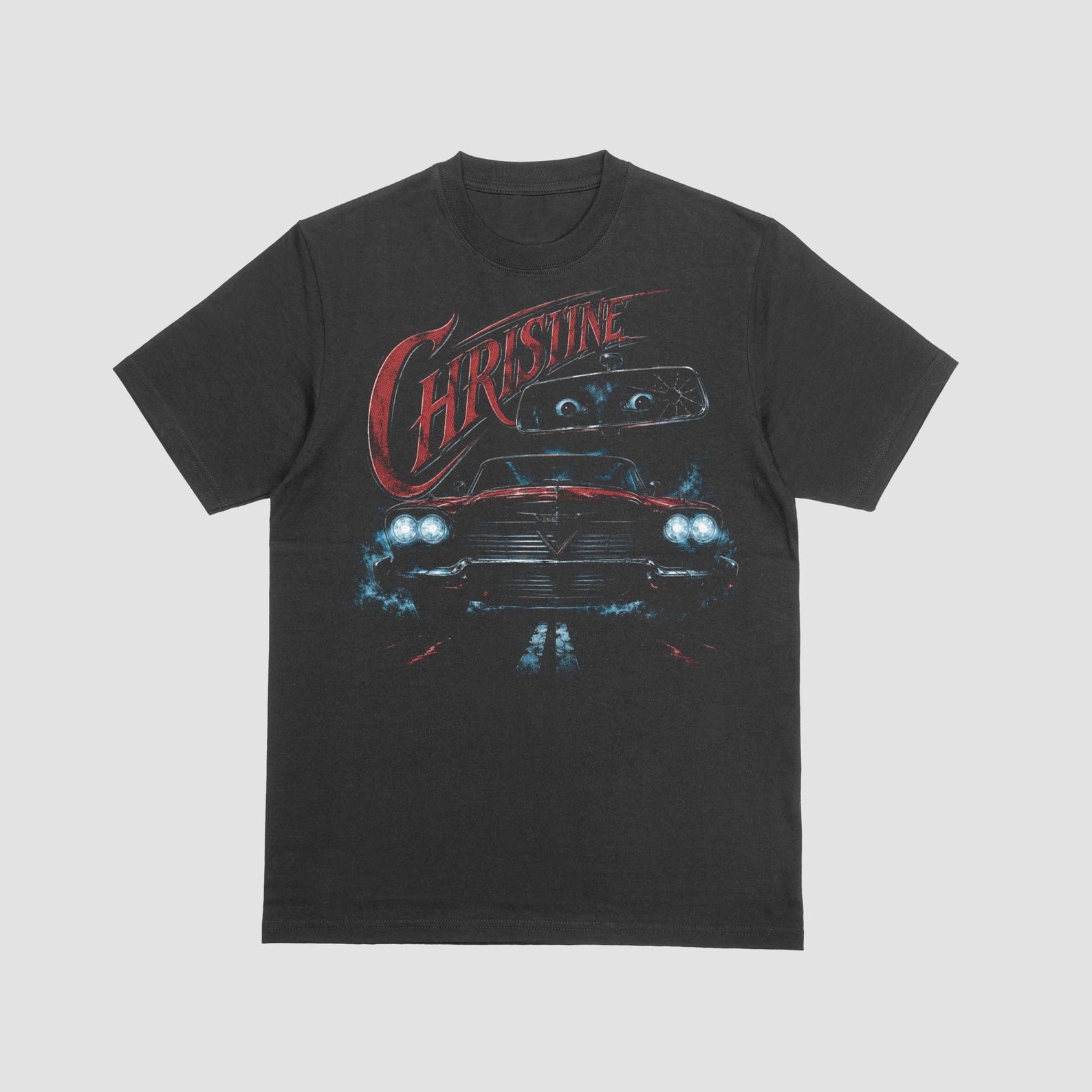 Christine Acid Washed T Shirt, Retro Horror Car Movie Tee, Cult Film Top S
