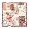 90cm Fahion Satin Silk Square Scarf Vintage Print Design Women Muslim Hijab Headband Newest Hair Band Kerchief 90*90cm