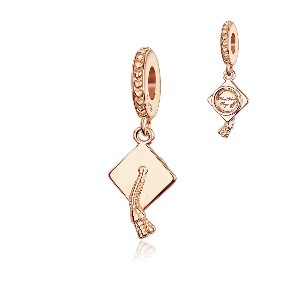 Original Copper Rose Gold Charms Snowflake Heart Fish Earrings Beads For Necklace Diy Bracelet Present Jewellery