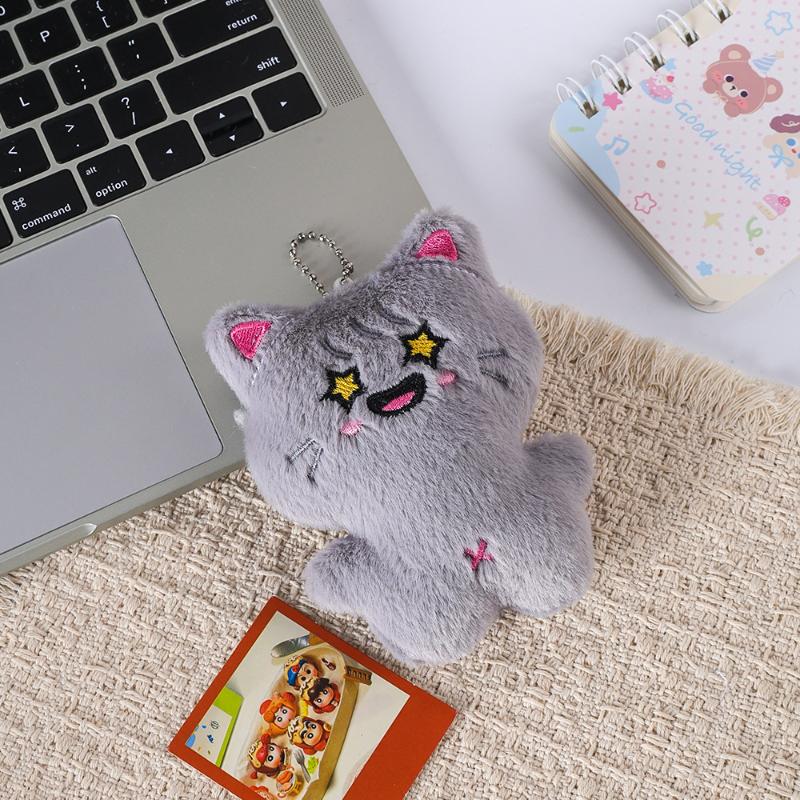 Cute Plush Cat Doll Pendant Girl Backpack Doll Pendant Couple Bag Keychain Decorative Gift