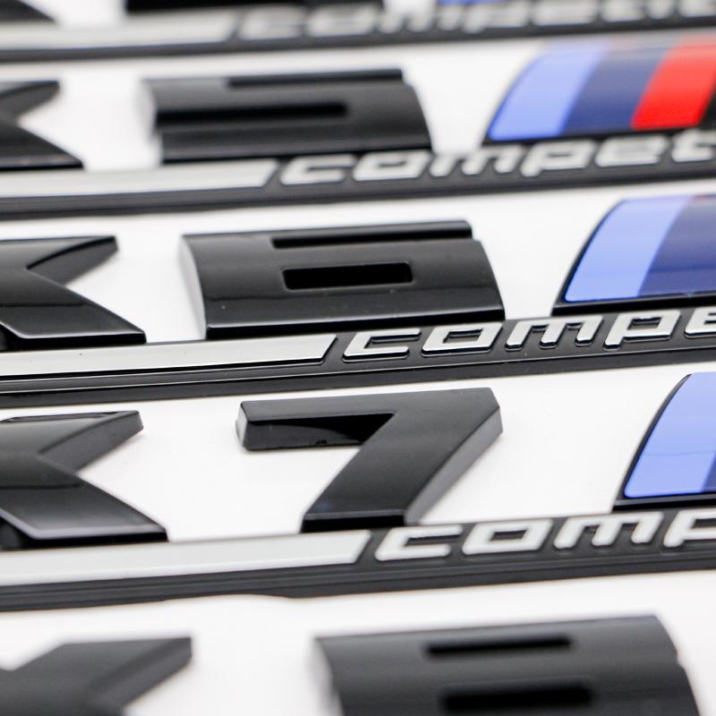 BMW M Logo Auto Karosserie Heckklappe Dekoration Zubehör X4 X5 X6 X1 X2 X3 Competition ABS Aufkleber G01 E84 F39 F10 Emblem Aufkleber