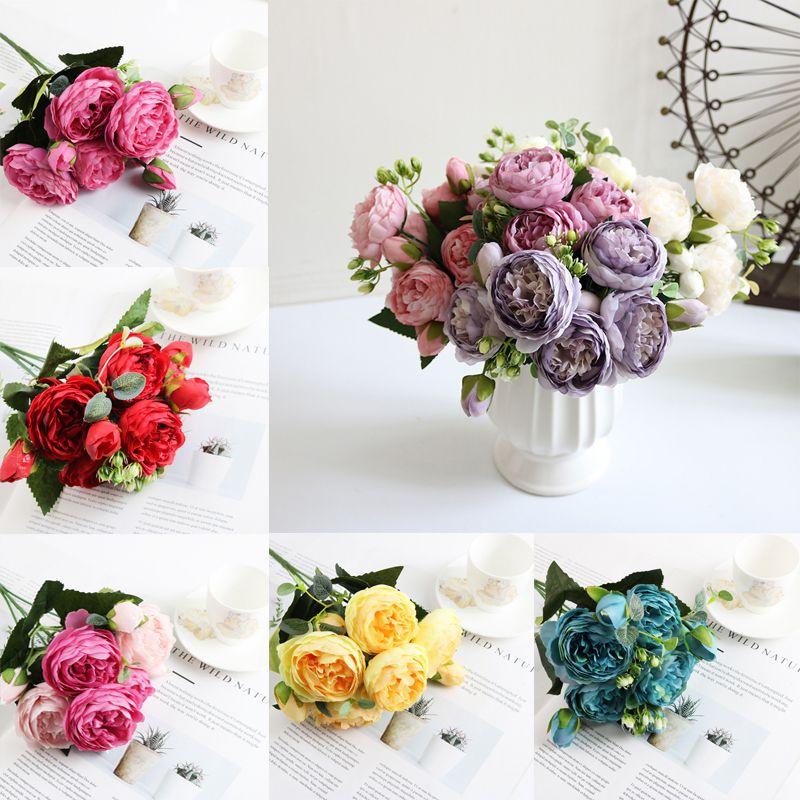 Exquisite 30cm Rose Silk Peony Artificial Flowers Ideal For Elegant Wedding Decor