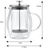 Zaparzacz do kawy/herbaty 0,60L French Press srebrny KLAUSBERG KB-7683
